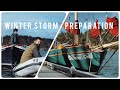 Live aboard boat life preparing for a harsh winter sailor barry  hailly