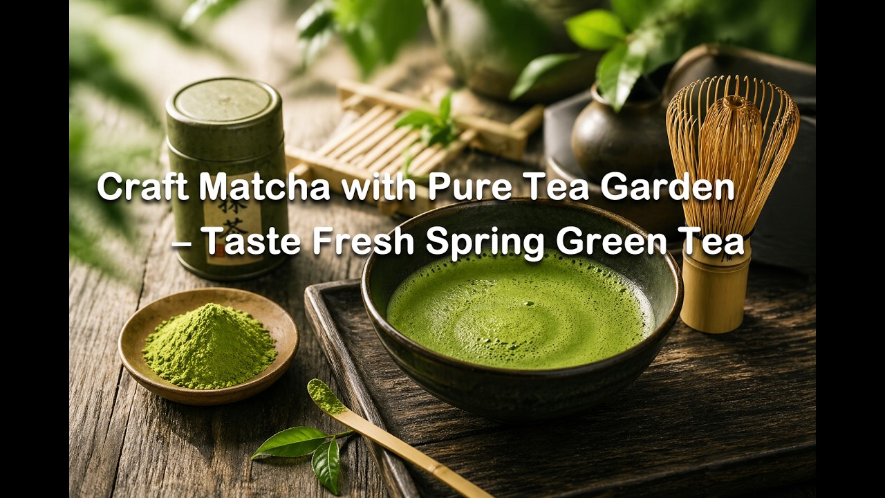 Matcha Tea Craft Craft Matcha with Pure Tea Garden – Taste Fresh Spring Green Tea - YouTube