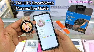 G-Tab Gt5 Smart Watch Connection Guide Set Time & Date Change Custom Wallpaper