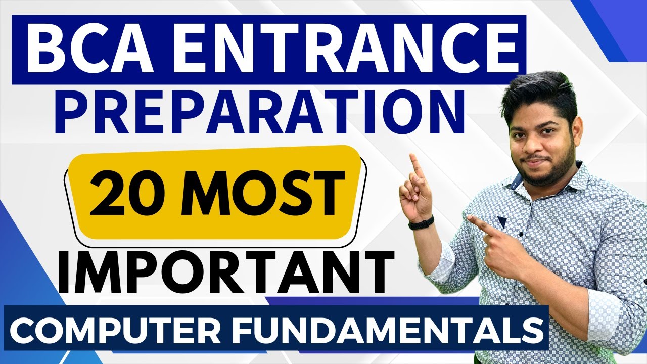 BCA Entrance Exam Preparation Computer Fundamentals Important Questions ...