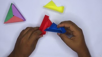 Hoe maak je eenvoudig een papieren driehoekige doos - Origami driehoekige doos