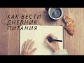 Как Вести Пищевой Дневник. Зачем Нужен Дневник Питания. Инструкция