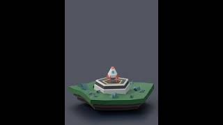 Build and animated Low Poly Rocket in Blender