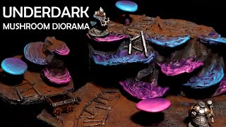 Making an Underdark Mushroom Diorama with HOT-GLUE / Quick Build