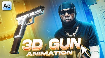 3D GLOCK/GUN ANIMATION in After Effects (Music video Effect)