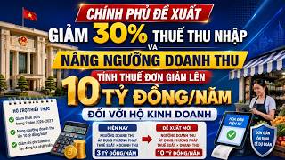 GOVERNMENT PROPOSES 30% INCOME TAX CUT AND RAISING SIMPLIFIED TAX REVENUE THRESHOLD TO 10 BILLION...