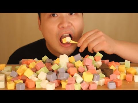 ASMR Mukbang (eating broadcasting) with Rainbow Cube Cheese~!! (Eating Show) (subtitles offered)