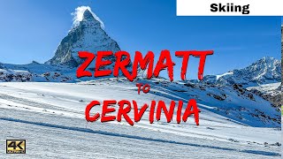 ZERMATT to CERVINIA | SKIING in Switzerland | Skiing from Switzerland to Italy | Matterhorn View
