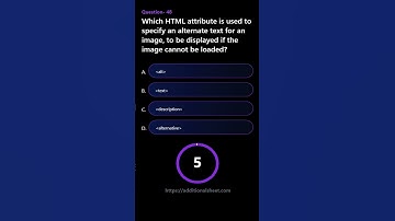 Which HTML attribute is used to specify an alternate text for an image to be displayed if the image