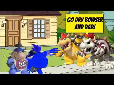 Dark Dry Giga Bowser Jr. Swings a Golf Club at Ms. Barrickman/Grounded 