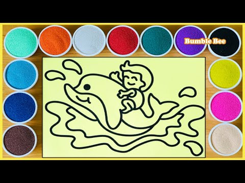 Video TÔ MÀU TRANH CÁT CẬU BÉ VÀ CÁ HEO/BOY RIDING DOLPHIN... - youtube