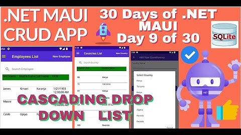 STEP 12. How to Create CRUD Employees APP in .NET MAUI ||Cascading Drop Down List |SQLITE|Part 9