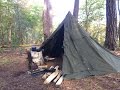 【トリマトリ。】【ポーランド軍のテントでソロキャンプ】【Polish Lavvu Tent】【一の瀬高原キャンプ場】 【bushcraft ブッシュクラフト】