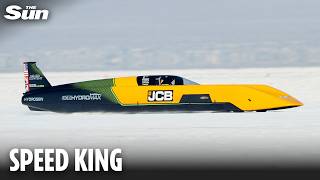 JCB Hydromax smashes the hydrogen world land speed record as Andy Green hits 406mph at Bonneville