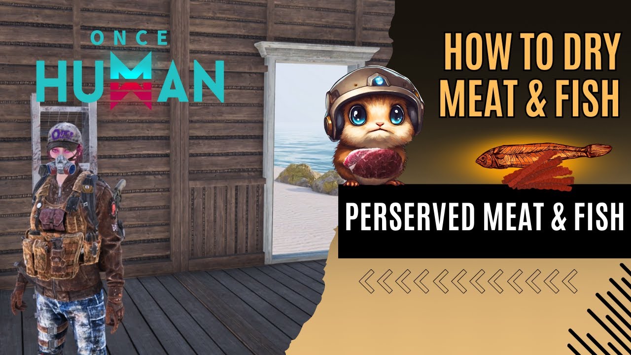 Once Human: How to Dry Meat and Fish - YouTube