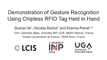 Demonstration of Gesture Recognition Using Chipless RFID Tag Held in Hand