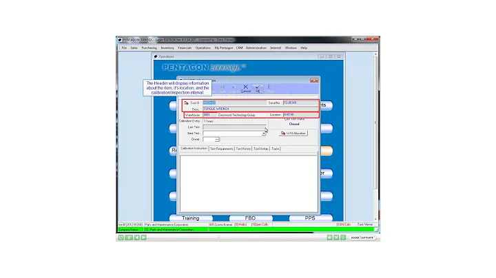 Tool and Equipment Calibration Management Module