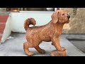 Beautiful dog sculpture |  TUAN WOOD CARVING