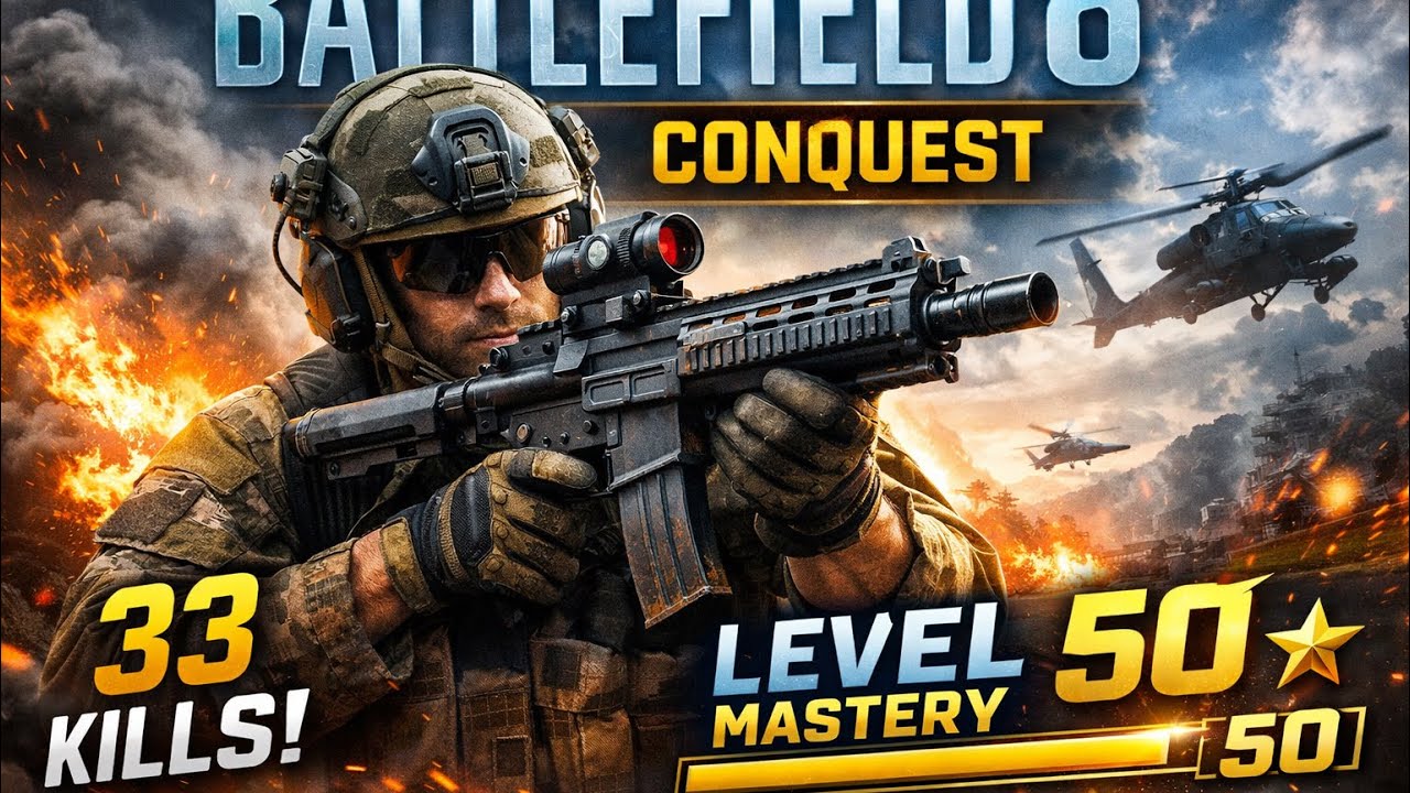 M433 ile Conquest’te 33 Kill! | Adım Adım 50 Level Mastery – Battlefield 6