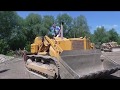 Caterpillar D7 and a Cat 977 loader at work. Little Paxton May 2018