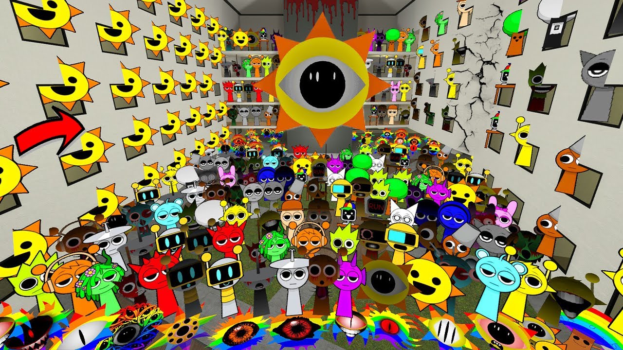 ALL COLORFUL MR SUN PHASE 111 FAMILY NEXTBOTS AND RAINBOW SPRUNKI ...
