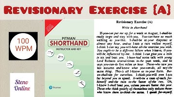 Revisionary Exercise {A} in 100 w.p.m.|| Pitman Shorthand Book || Steno Online ||