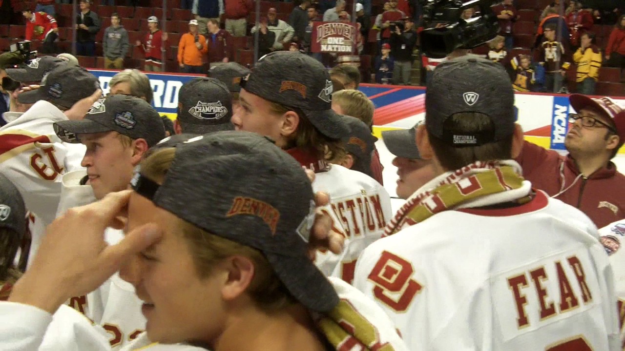 Denver celebrates the 2017 national championship (warning: strong language)
