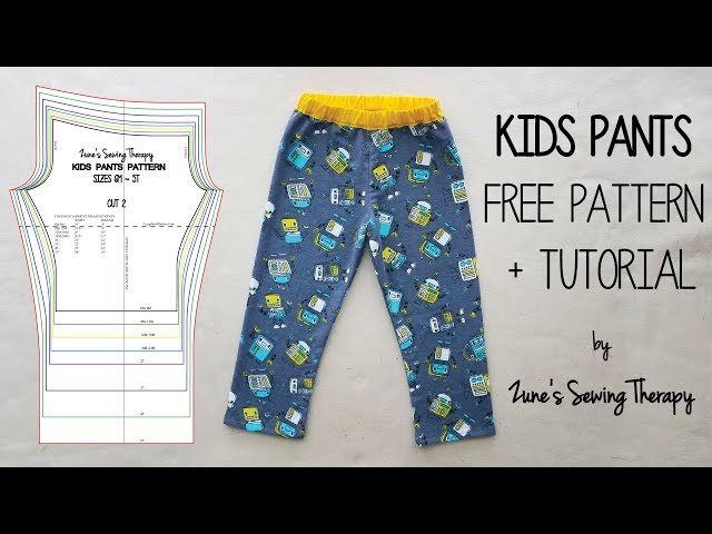 Kids Pants Tutorial with FREE Pattern! 