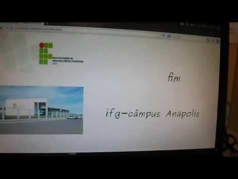 Apresentação site IFG - Câmpus Anápolis