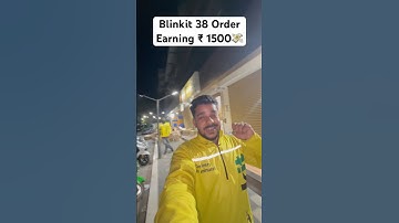Blinkit 38 Order Earning ₹ 1500💸 || #blinkitdeliverypartner #blinkitdeliveryboyjob #minivlogs