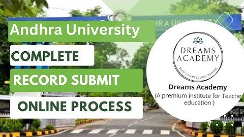Andhra University record submission Online