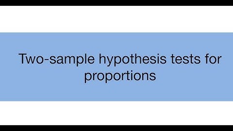 Topic 9.4: Two-sample hypothesis tests for proportions