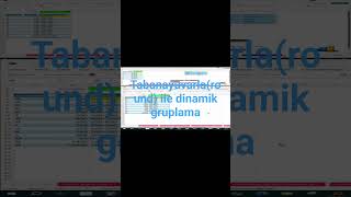 tabanayuvarla(round) fonksiyonu ile dinamik gruplama