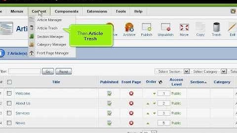 How to Use the Trash Manager in Joomla