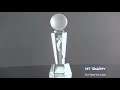 Crystal Basketball Trophy CRY211 with Free Engraving