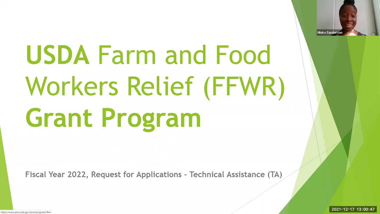 Farm and Food Workers Relief Grant Program Webinar 12 17 21 YouTube