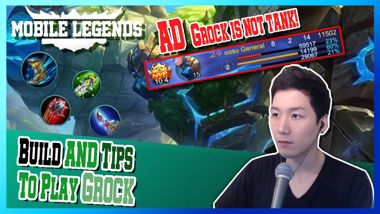 Tips & Build Grock Don't get Tank item and Make a Sound effect!! / Mobile Legends/ MLBB