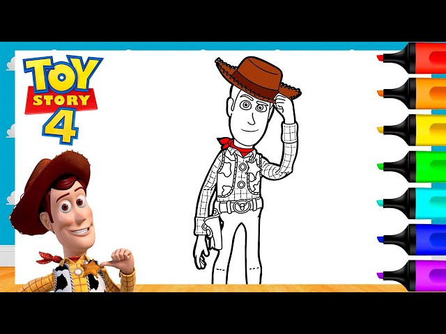 toy story coloring page woody