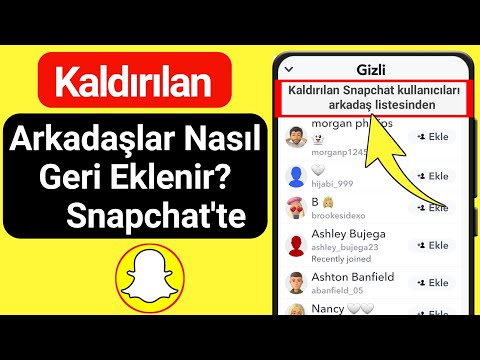 Kaldırılan Arkadaşlar Snapchat'e Nasıl Eklenir (2023) | Snapchat Kaldırılan Arkadaş Ekle
