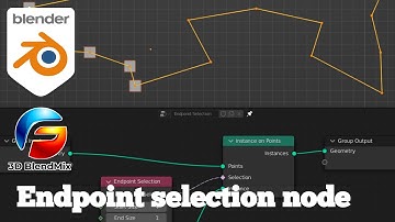 How the Endpoint selection node works in Blender | learn blender geometry nodes