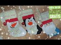 🔴Boticas Navideñas Santa, Nieve, Pingüino 38 Cm de Altas Moldes Gratis🔴