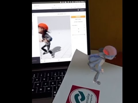 Realidad aumentada (modelo animado) con Unity y Vuforia - YouTube