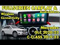 Fullscreen Wireless CarPlay AndroidAuto for Mercedes GLC and C-Class 2019 2020 2021 2022 2023 MBUX