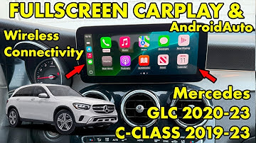 Fullscreen Wireless CarPlay AndroidAuto for Mercedes GLC and C-Class 2019 2020 2021 2022 2023 MBUX