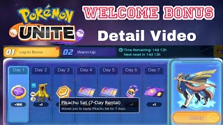 Pokemon Unite Welcome back bonous part 2 News