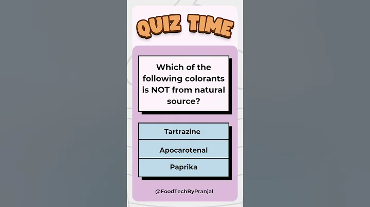 Only a few get this right! Can you spot the #synthetic #colorant ?🤔 #FoodScience #quiz #challenge