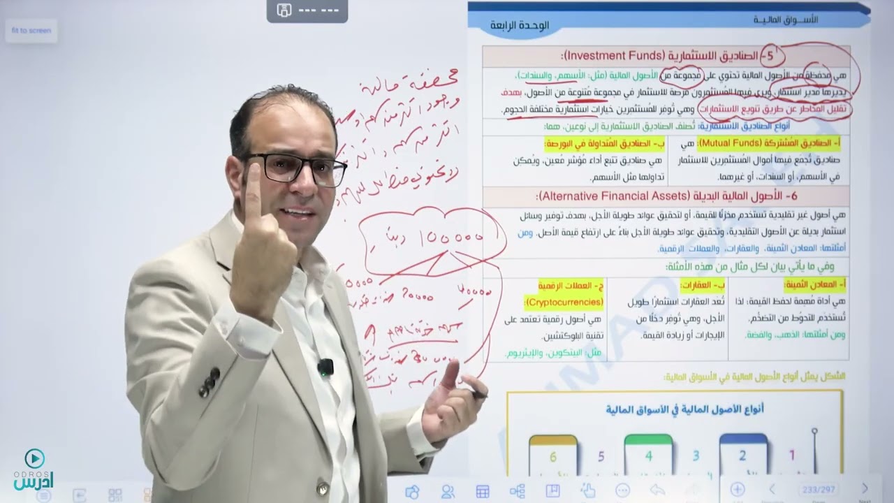 تكمله الدرس الثاني الاصول الماليه - الاستاذ احمد صالح