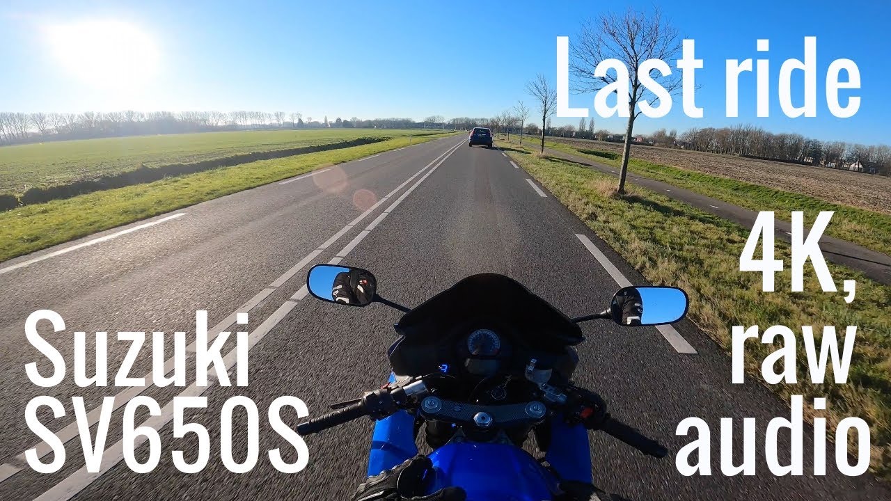Last unrestricted ride on the SV650S [4K, RAW audio]