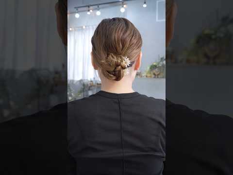 コテ巻きなくてもOKなまとめ髪✨