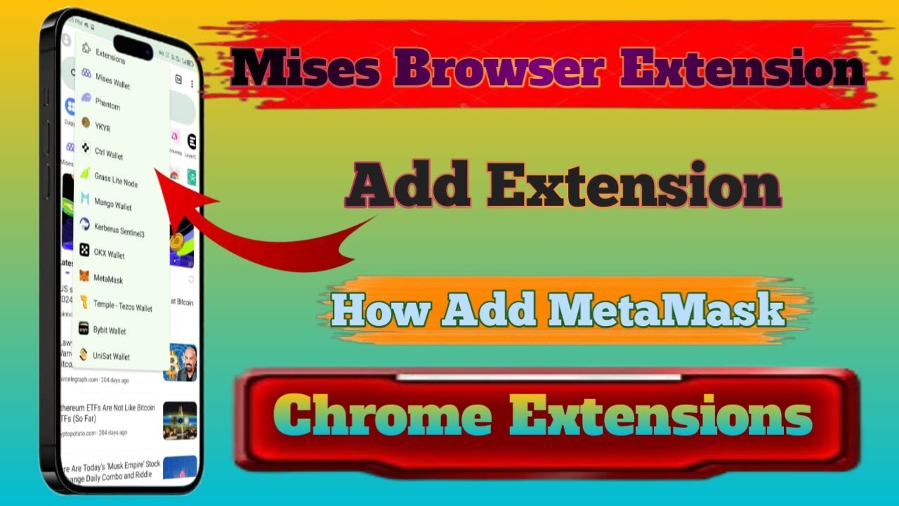 How ho add chrome extension | Mises browser extension | metamask ...